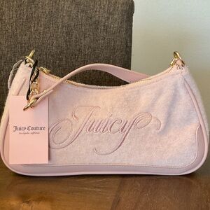 Juicy Couture Light Pink Terry Shoulder Bag